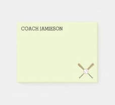 Post-it notes for baseball coach