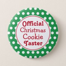 cookie taster funny christmas round buttonPicture