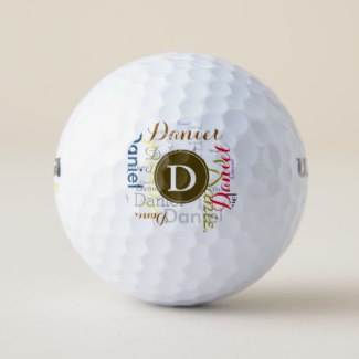 Picture custom name monogram golf ball