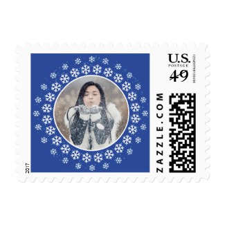 US postage stamp snowflake framed photo